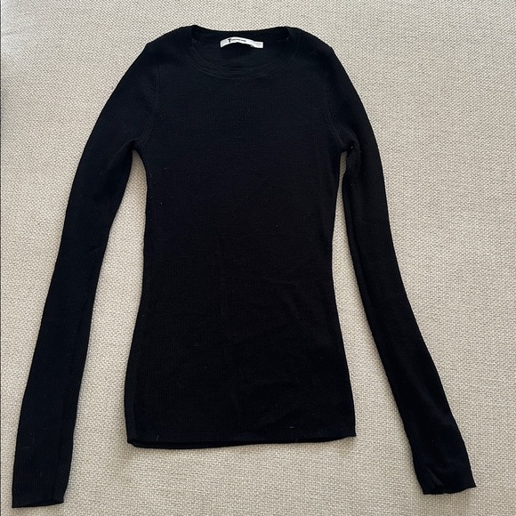 Alexander Wang Tops - Alexander Wang Sleek Black Long Sleeve Tee
